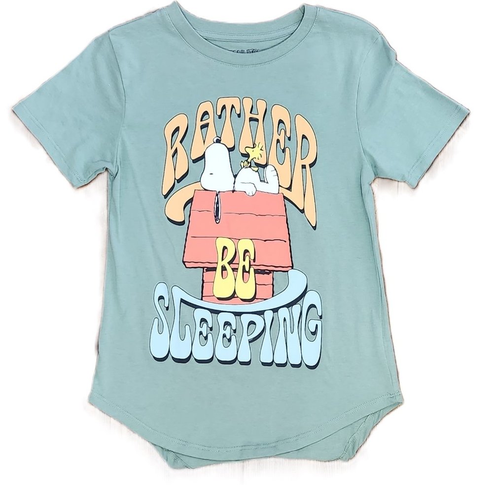 Snoopy Rather Be Sleeping Junior Tee Shirt
